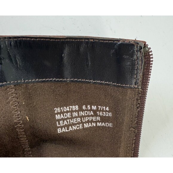 Clarks Womens Brown Leather Riding Boots Size 6.5 Zip Closure - Picture 6 of 9